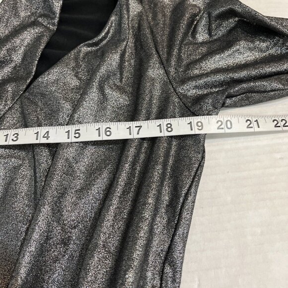 Lane Bryant Jumpsuit Womens 14/16 Silver Metallic One Shoulder Jersey Knit Party - Picture 8 of 9